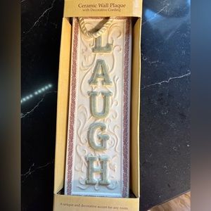 Ceramic Wall Plaque LAUGH New